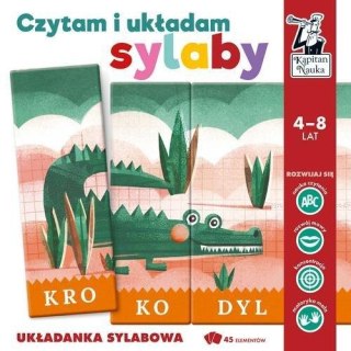 Gra Edukacyjna Kapitan Nauka Czytam i układam sylaby Krokodyl