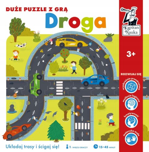 Gra edukacyjna Duże Puzzle Droga dla dzieci 3+ Kapitan Nauka