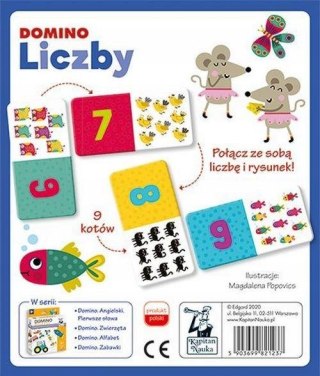 Gra planszowa Domino Liczby Kapitan Nauka Edgard