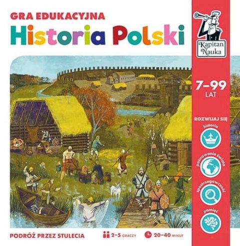 Gra planszowa Edukacyjna Historia Polski Kapitan Nauka Edgard
