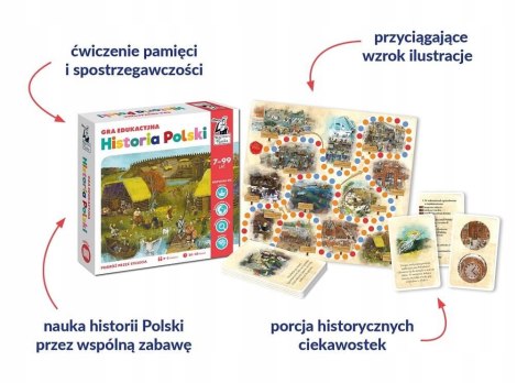 Gra planszowa Edukacyjna Historia Polski Kapitan Nauka Edgard