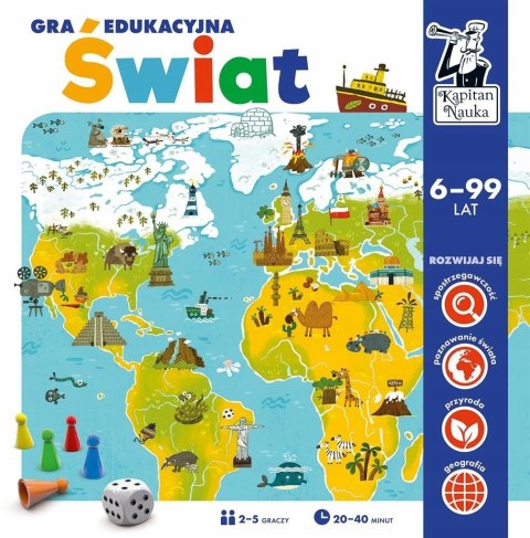 Gra planszowa Kapitan Nauka Świat Gra edukacyjna