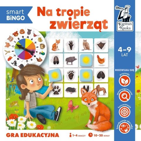Gra planszowa Na tropie zwierząt Smart bingo Kapitan Nauka edukacyjna