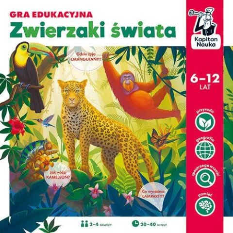 Gra planszowa Zwierzaki świata Kapitan Nauka 6-12 lat