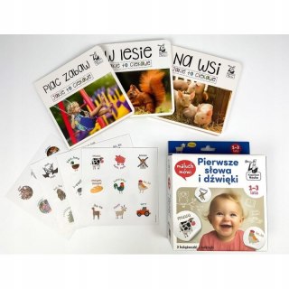 Kapitan nauka Maluch mówi Pierwsze słowa i dźwięki 3 Książeczki i Naklejki