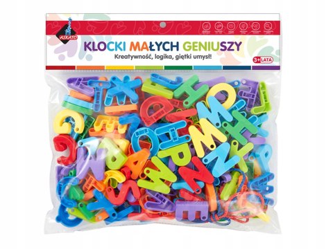 Klocki Małych Geniuszy Edukacyjne Alfabet 106212 Askato 140 elementów