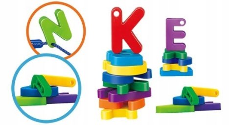 Klocki Małych Geniuszy Edukacyjne Alfabet 106212 Askato 140 elementów