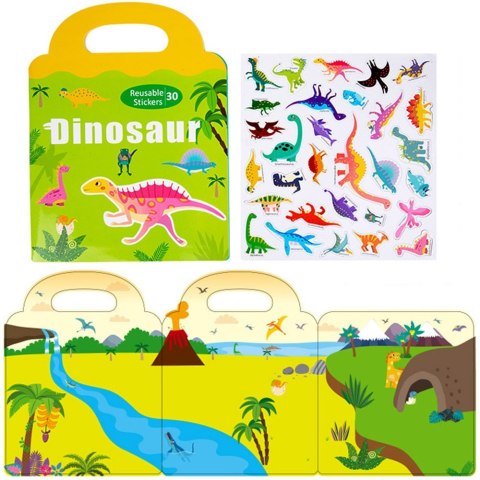 Książeczka z naklejkami Dinozaury Askato