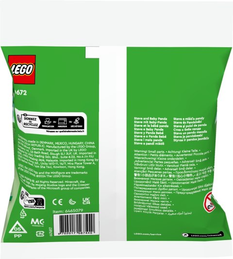 Lego Minecraft Steve i mała panda 30672