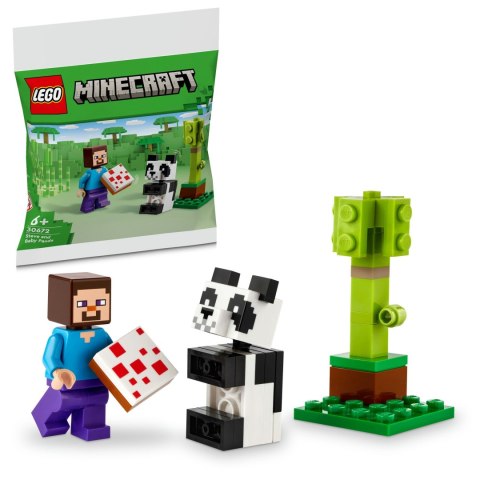 Lego Minecraft Steve i mała panda 30672