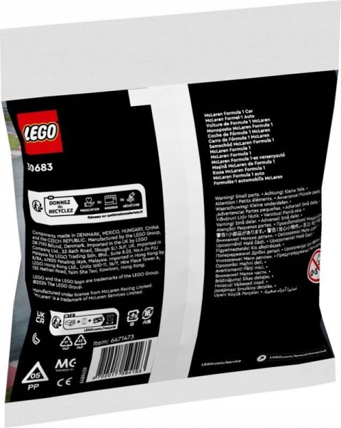 Lego Speed Champions 30683 Samochód McLaren Formula 1