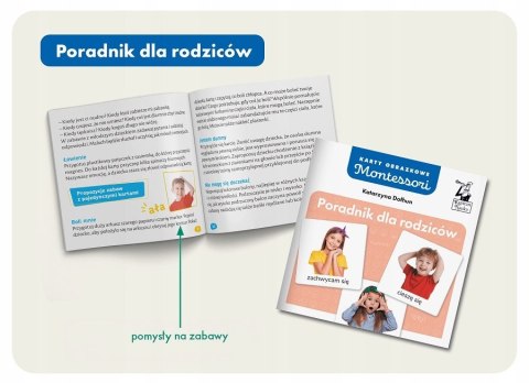 Montessori Karty Obrazkowe Emocje + Poradnik 2-5 lat Kapitan Nauka