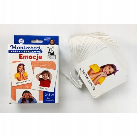 Montessori Karty Obrazkowe Emocje + Poradnik 2-5 lat Kapitan Nauka
