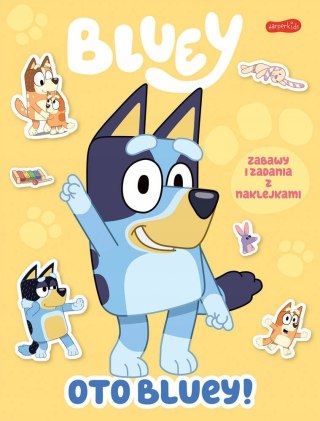 Oto Bluey! Zabawy i zadania z naklejkami Blue Łamigłówki Zadania Harperkids
