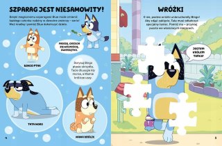 Oto Bluey! Zabawy i zadania z naklejkami Blue Łamigłówki Zadania Harperkids
