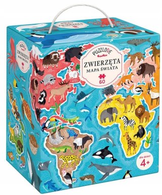 Puzzle Puzzlove Czuczu Zwierzęta Mapa Świata 60 el