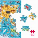 Puzzle Puzzlove Czuczu Zwierzęta Mapa Świata 60 el