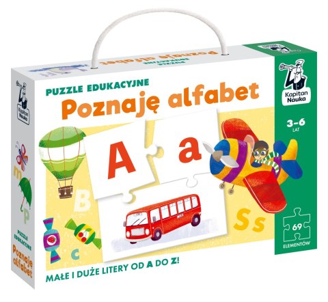 Puzzle edukacyjne Poznaję alfabet Kapitan Nauka 3-6 lat