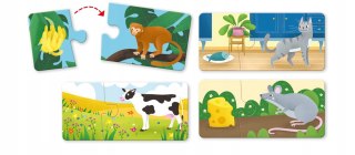 Puzzle malucha Co jedzą zwierzęta? Kapitan Nauka