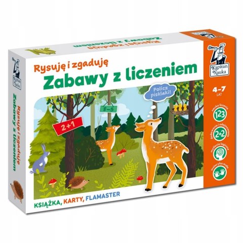 Rysuję i zgaduję Zabawy z liczeniem 4-7 Kapitan Nauka