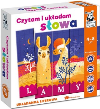 Układanka literowa Kapitan Nauka Czytam i układam słowa Lamy