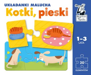 Układanki Malucha Kotki Pieski 1-3 lat Puzzle Kapitan Nauka