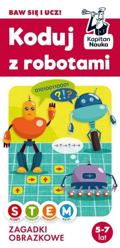 Zagadki obrazkowe Koduj z robotami Kapitan Nauka 5-7 lat