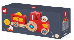 Drewniany Traktor do Ciągnięcia Farma 12 m+, Janod J03317