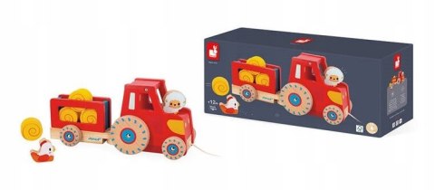 Drewniany Traktor do Ciągnięcia Farma 12 m+, Janod J03317