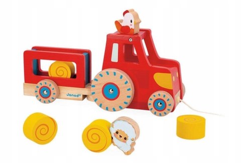 Drewniany Traktor do Ciągnięcia Farma 12 m+, Janod J03317