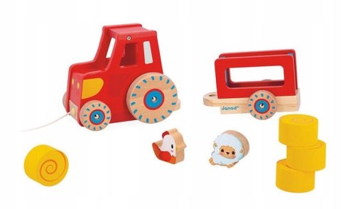 Drewniany Traktor do Ciągnięcia Farma 12 m+, Janod J03317