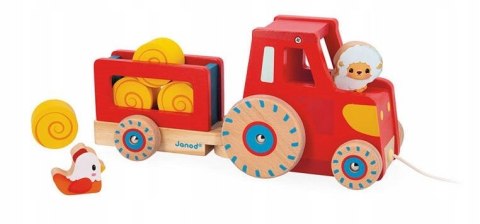 Drewniany Traktor do Ciągnięcia Farma 12 m+, Janod J03317