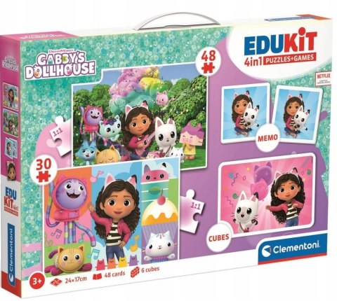 Edukit Koci Domek Gabby 18319 Clementoni Gabi Puzzle Memory Kostki