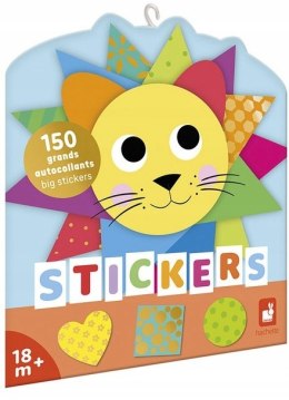 Janod Duże naklejki wielorazowe na arkuszach 150 Figury geometryczne 18m+