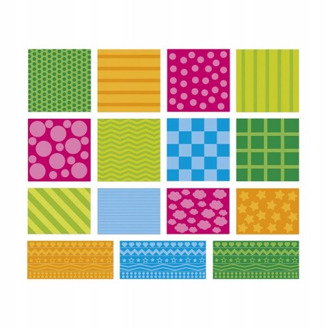 Janod Duże naklejki wielorazowe na arkuszach 150 Figury geometryczne 18m+