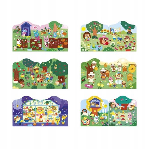 Janod Książeczka do wyklejania z naklejkami Ogród 18m+