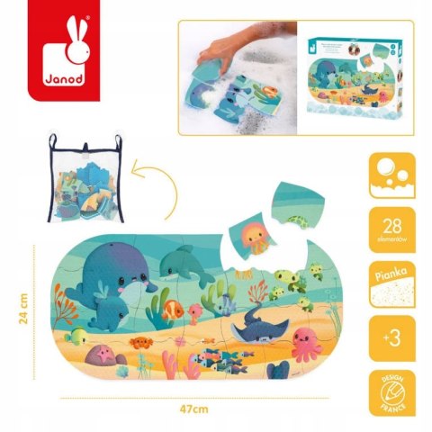 Janod Puzzle do kąpieli Ocean 28 elementów 3+