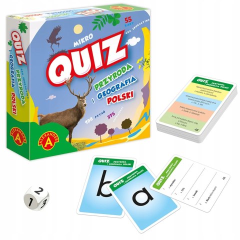 Kieszonkowa Gra Edukacyjna Quiz Przyroda i Geografia Polski Mikro Alexander