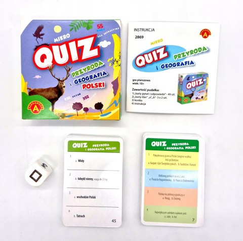 Kieszonkowa Gra Edukacyjna Quiz Przyroda i Geografia Polski Mikro Alexander