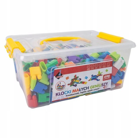 Klocki małych Geniuszy walizka Cegiełki 498 elementów Askato