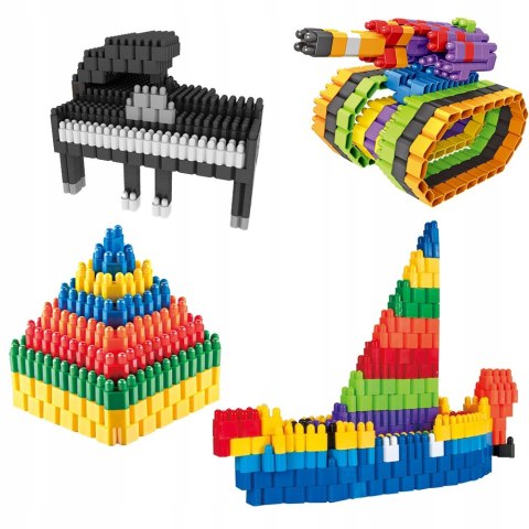 Klocki małych Geniuszy walizka Cegiełki 498 elementów Askato