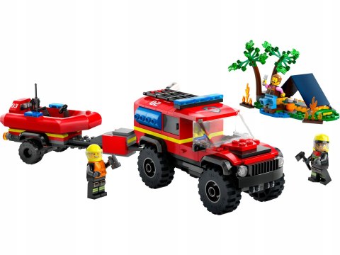 Lego City 60412 Terenowy wóz strażacki z łodzią