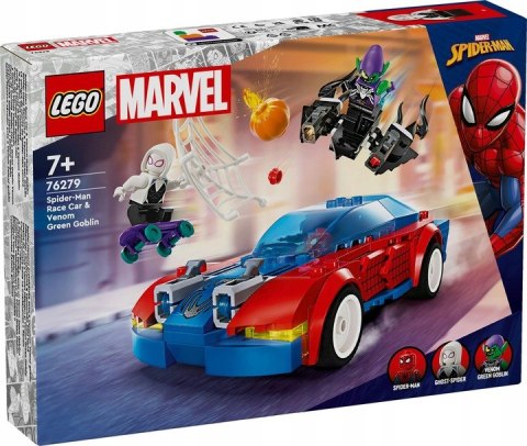 Lego Super Heroes 76279 Samochód wyścigowy Spider-Mana Zielony Goblin Venom