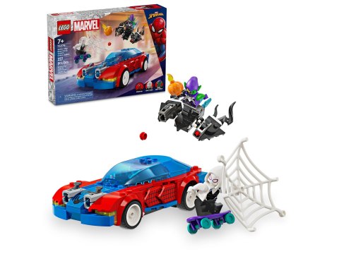 Lego Super Heroes 76279 Samochód wyścigowy Spider-Mana Zielony Goblin Venom