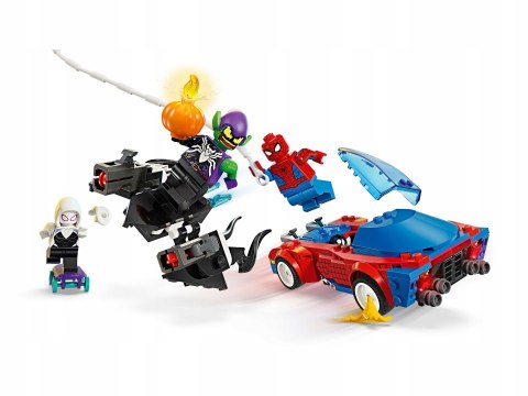 Lego Super Heroes 76279 Samochód wyścigowy Spider-Mana Zielony Goblin Venom