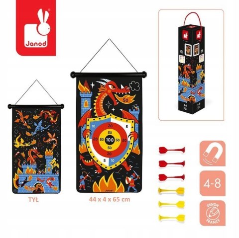 Magnetyczna Gra zręcznościowa w rzutki smoki Rzutki magnetyczne Janod