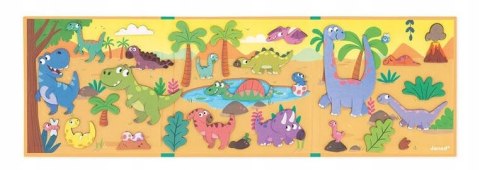 Magnetyczna Układanka Dinozaury Magneti'stories 3+, Janod J05450