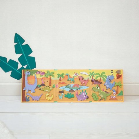 Magnetyczna Układanka Dinozaury Magneti'stories 3+, Janod J05450