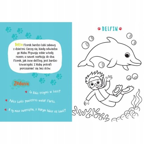 Malowanka z Farbkami i Pędzelkiem. Zwierzęta 4+ Aksjomat