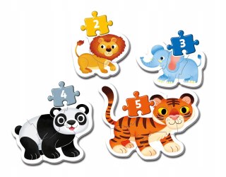 Moje Pierwsze Puzzle Baby Dzikie Zwierzątka 20810 Clementoni 2+